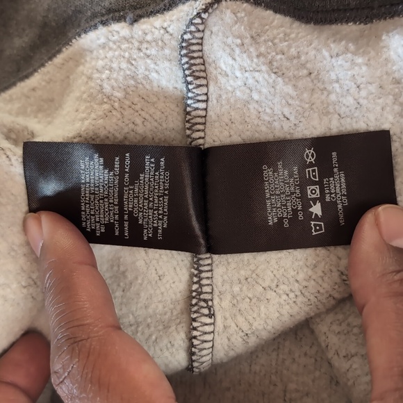 FILA| Grey Long Sleeve Hoodie Sweatshirt With Front Pouch Cotton Blend - Picture 13 of 14